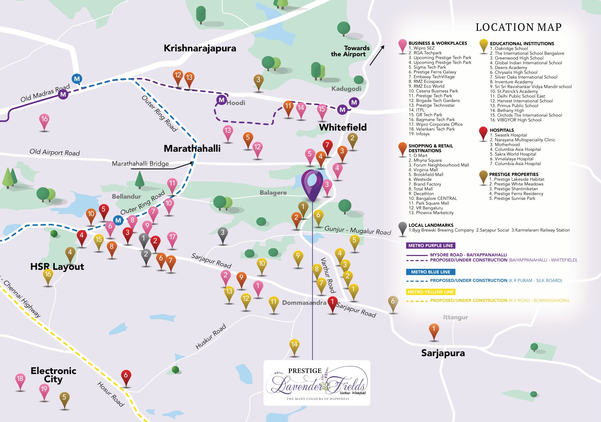 Prestige Lavender Fields Location Map